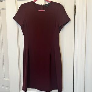Theory Burgundy Shift Dress